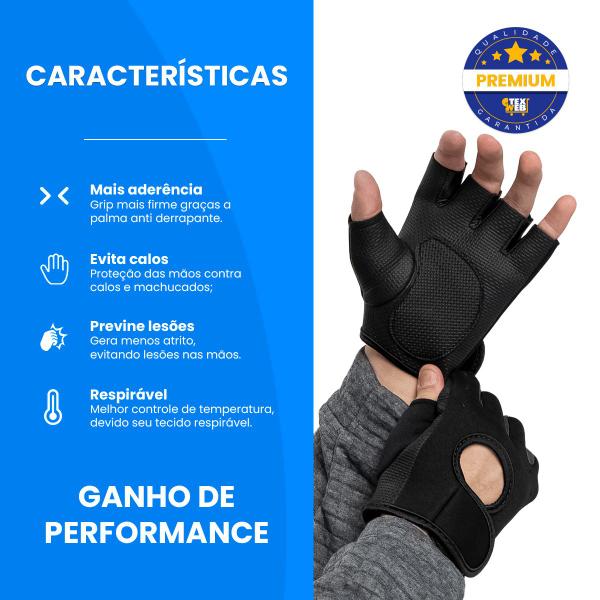 Imagem de Luva Academia Treino Musculação Halteres Neoprene Esporte