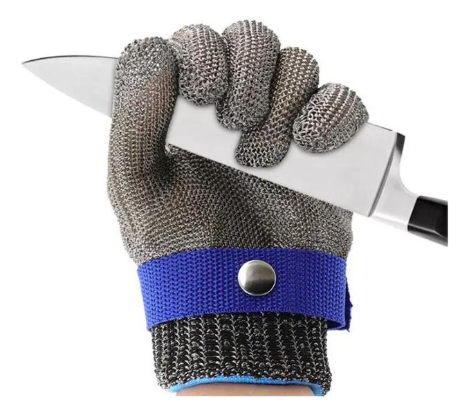 Luva Açougueiro Malha De Aço Inox Anti Corte Profissional - luva de aço luva de malha de aço luva de aco Imagem de Luva Açougueiro Malha De Aço Inox Anti Corte Profissional
