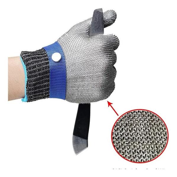 Luva Açougueiro Malha De Aço Inox Anti Corte Profissional - luva de aço luva de malha de aço luva de aco Imagem de Luva Açougueiro Malha De Aço Inox Anti Corte Profissional