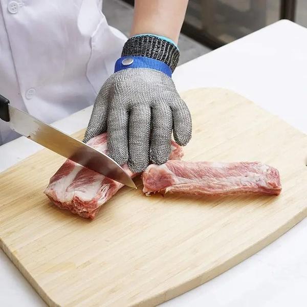Luva Açougueiro Malha De Aço Inox Anti Corte Profissional - luva de aço luva de malha de aço luva de aco Imagem de Luva Açougueiro Malha De Aço Inox Anti Corte Profissional