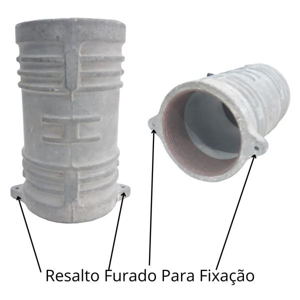 Imagem de Luva Adaptador Para Caixa D' Água De Concreto 2 1/2 x 150mm De Ferro  Galvanizado