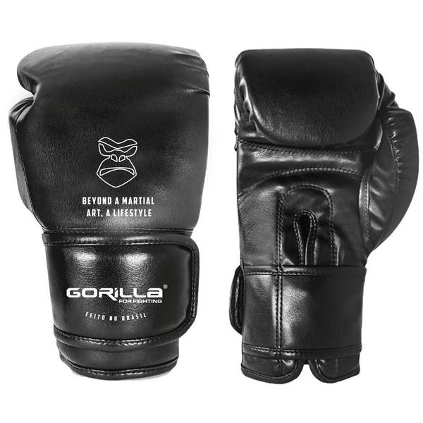 Imagem de Luva Boxe Muay Thai 12 Oz Lifestyle Essential Black Gorilla