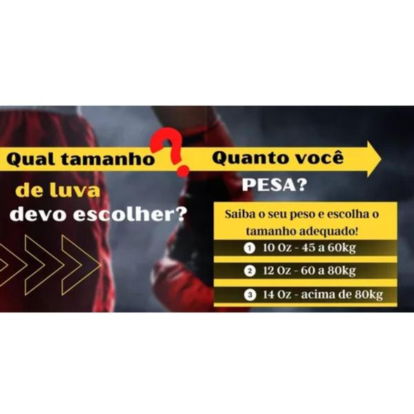 Luva Boxe Muay Thai + Bandagem + Bucal + Case Olimpo Esportes Imagem de Luva Boxe Muay Thai + Bandagem + Bucal + Case Olimpo Esportes