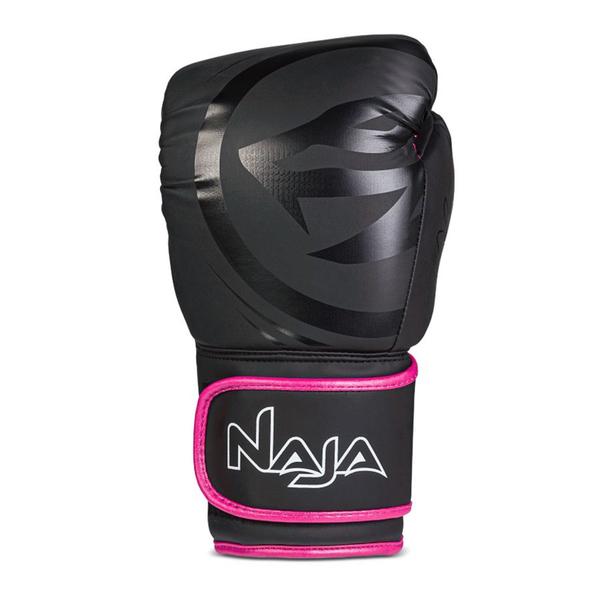 Imagem de Luva Boxe Muay Thai Black Line Naja - Par de Luvas + Bandagem + Protetor Bucal