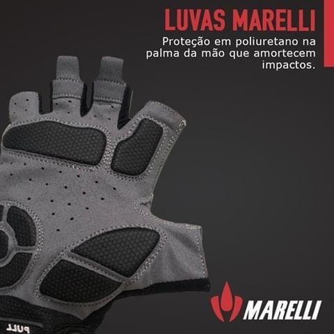 Imagem de LUVA CICLISMO MARELLI RECORTE COM tiras autocolantes VERMELHO