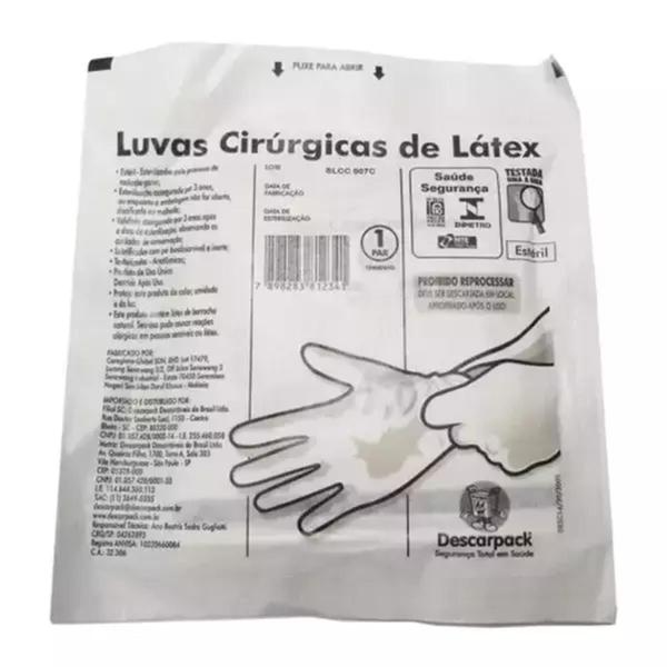 Imagem de Luva Cirúrgica Estéril Tamanho 7 KIT c/10 pares - Descarpack