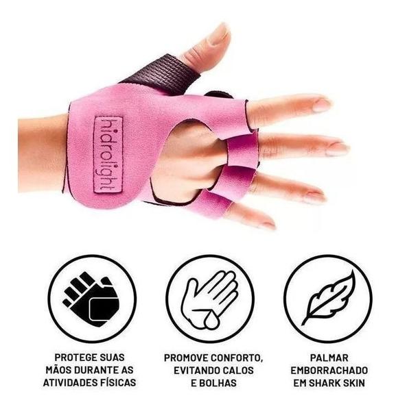 Imagem de Luva Com Dedo Neoprene Rosa - Academia Fitness - Hidrolight