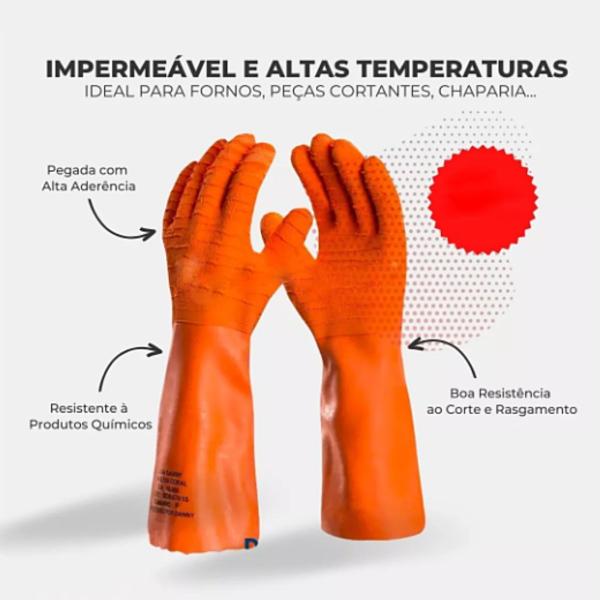 Imagem de Luva Danny Alta Temperatura Coral Térmica Impermeável