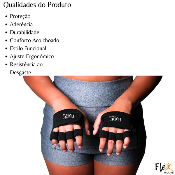 Imagem de Luva De Academia Sem Polegar Para Musculação Par De Luvas Treino Neoprene Exercício Funcional Fitness Bike