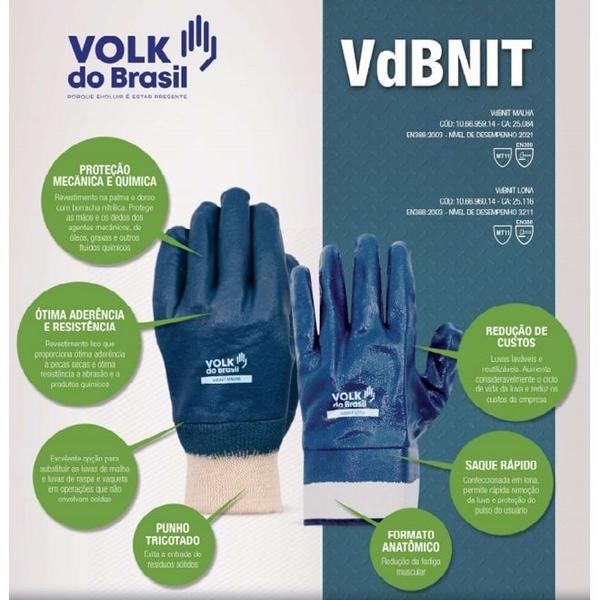Luva de Banho Nitrílico Total Volk Volknit Malha Ca 25084 Imagem de Luva de Banho Nitrílico Total Volk Volknit Malha Ca 25084