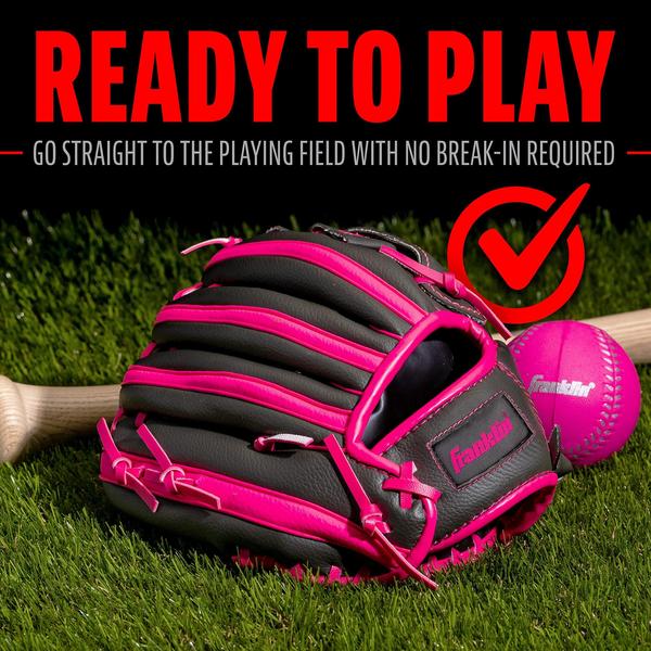 Imagem de Luva de beisebol Franklin Sports RTP Child Tball Graphite/Pink