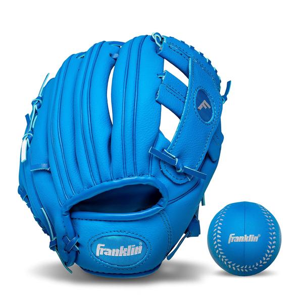 Imagem de Luva de beisebol Franklin Sports RTP Youth Teeball 9.5 azul