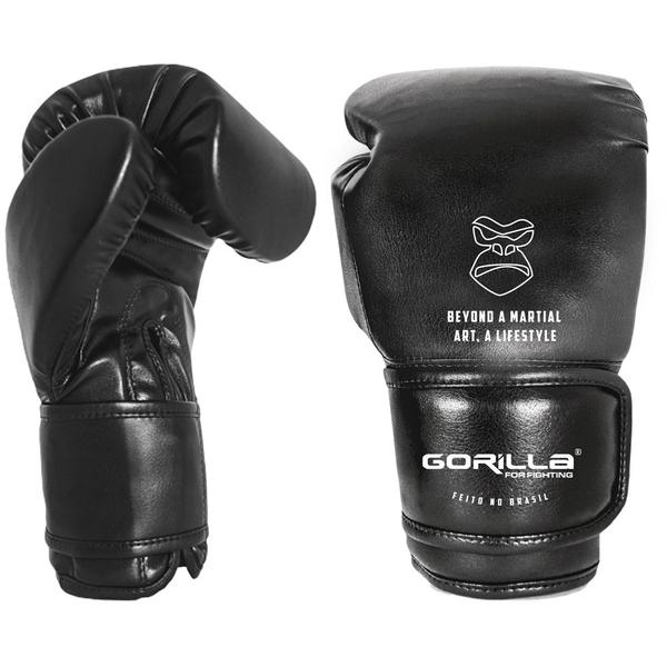 Imagem de Luva De Boxe 12 Oz LifeStyle Essential Black Classic Gorilla