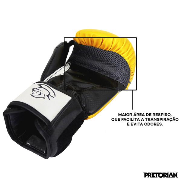 Imagem de Luva De Boxe Muay Thai Elite Pretorian + Bandagem + Bucal + Bolsa