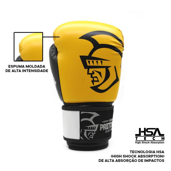 Imagem de Luva de Boxe Muay Thai Elite Pretorian - Par de Luvas + Bandagem + Protetor Bucal