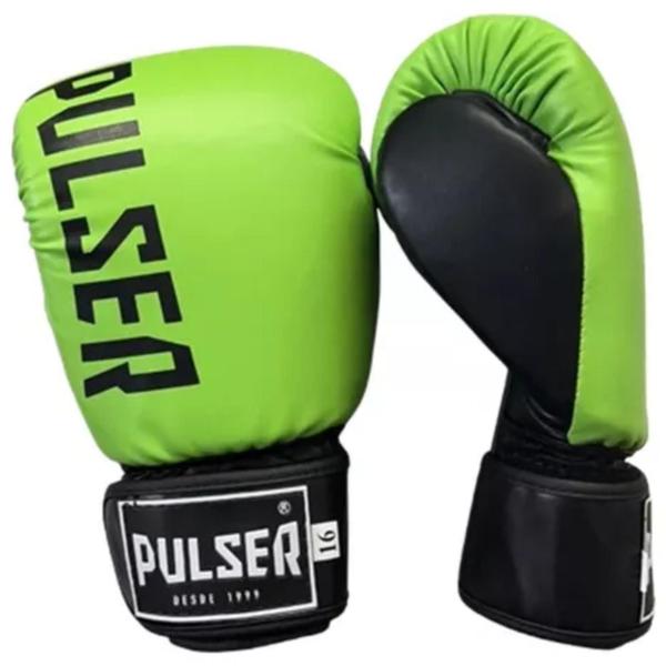 Imagem de Luva De Boxe Muay Thai Kickboxing Profissional Verde Pulser Fight