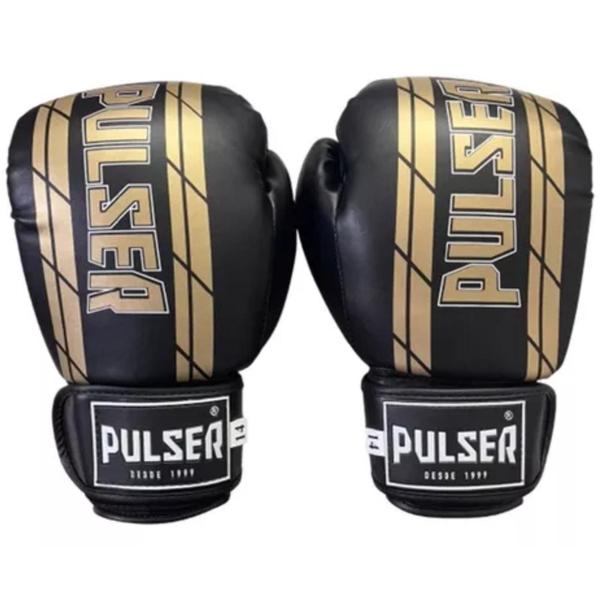 Luva De Boxe Muay Thai Kickboxing Pu Profissional Preta Pneu Pulser Fight Imagem de Luva De Boxe Muay Thai Kickboxing Pu Profissional Preta Pneu Pulser Fight