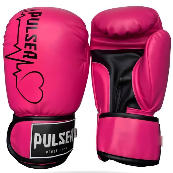 Imagem de Luva De Boxe Muay Thai Kickboxing Pu Rosa Pulsação Bx Pulser Fight