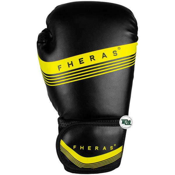 Imagem de Luva de Boxe Muay Thai MMA Lines Amarela Fheras 12oz