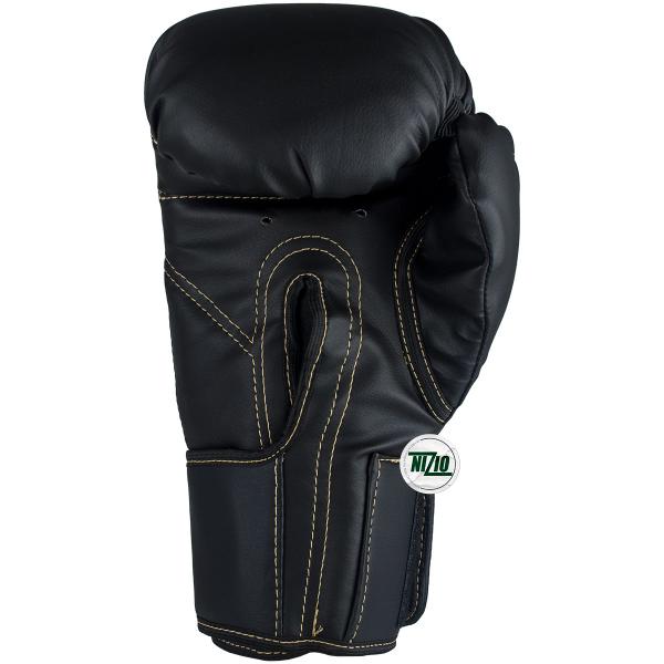 Imagem de Luva de Boxe Muay Thai MMA Pro Black Golden Fheras 10Oz