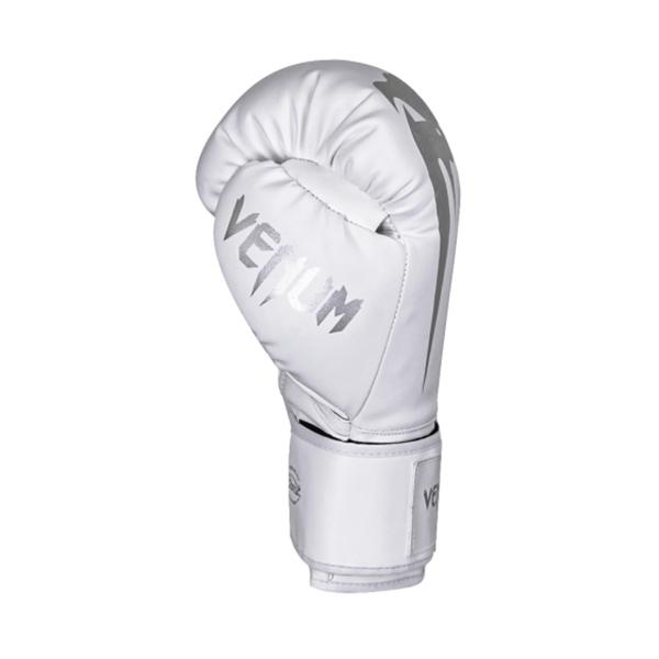 Imagem de Luva de boxe muay thai venum giant full logo pro white silver