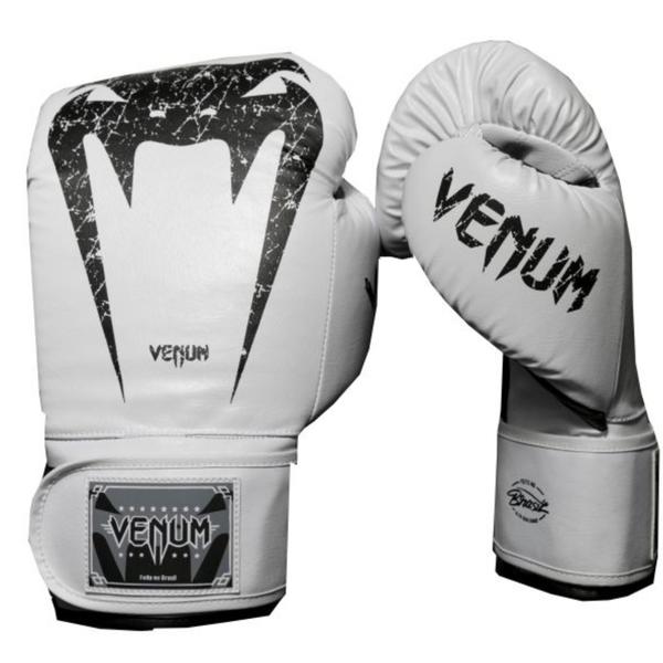 Luva De Boxe Venum Giant Brasil Branca + Bandagem Preta 4M + Protetor Bucal Preto - Venum Imagem de Luva De Boxe Venum Giant Brasil Branca + Bandagem Preta 4M + Protetor Bucal Preto - Venum