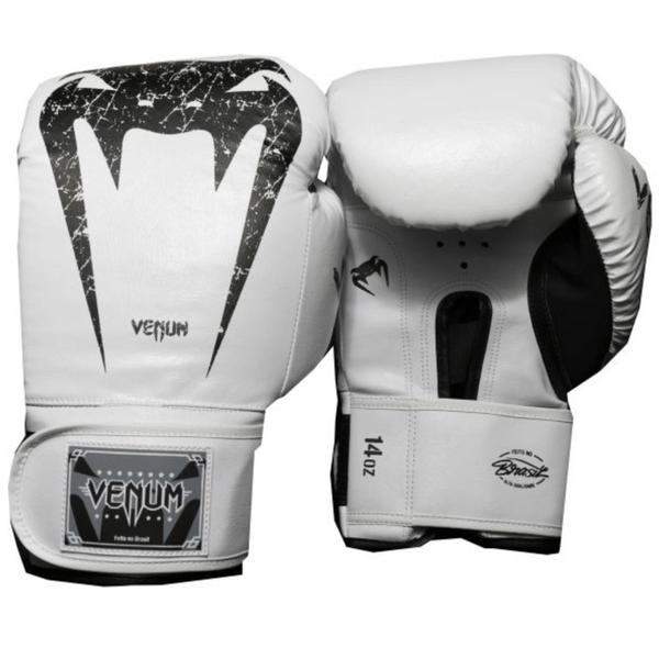 Luva De Boxe Venum Giant Brasil Branca + Bandagem Preta 4M + Protetor Bucal Preto - Venum Imagem de Luva De Boxe Venum Giant Brasil Branca + Bandagem Preta 4M + Protetor Bucal Preto - Venum