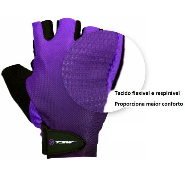 Imagem de Luva de Ciclismo TSW MTB Speed Roxo Bike Tamanho M