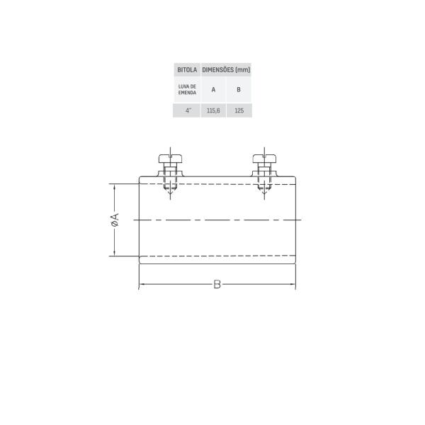 Imagem de Luva de Emenda sem rosca 4 " - Flexor Aluminio TRAMONTINA