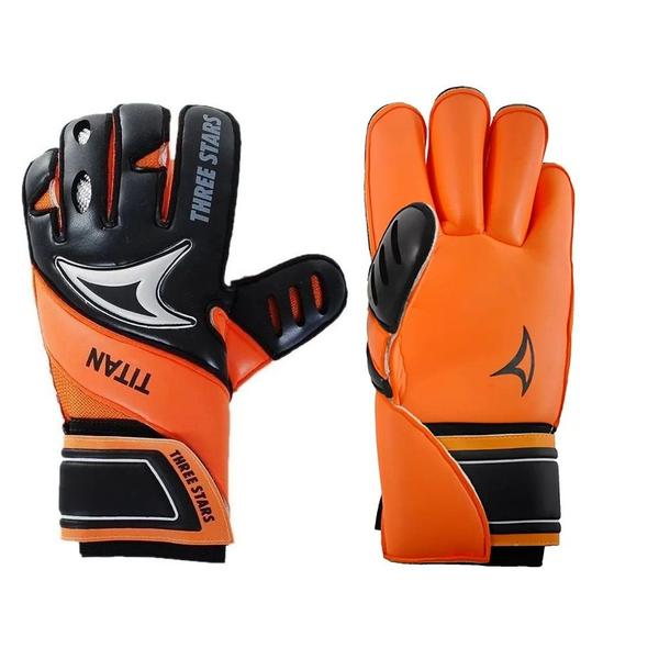 Imagem de Luva de Goleiro Adulto Three Stars Titan Palma Laranja 427A