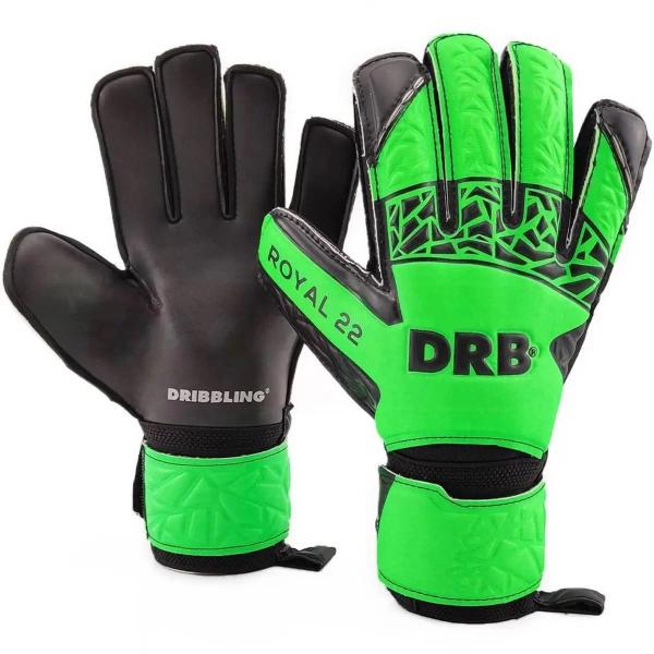 Imagem de Luva de Goleiro Dribbling Royal 22 PRO SR Masculino - Verde e Preto