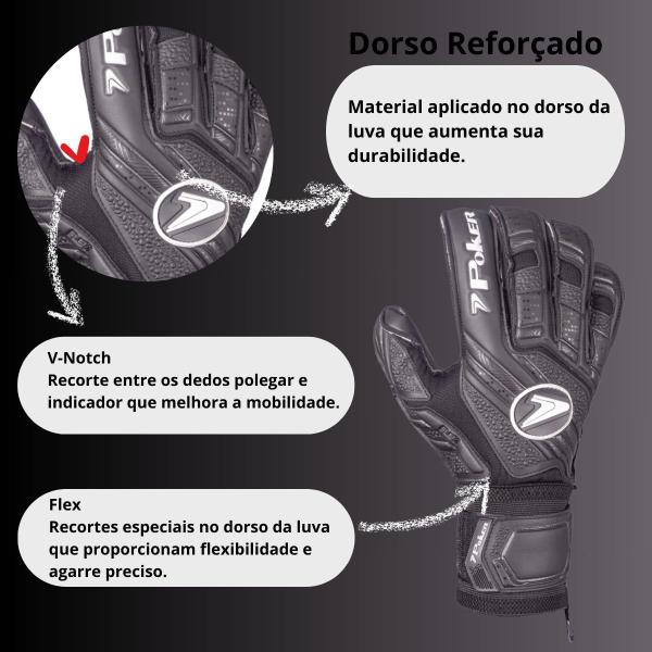 Imagem de Luva de goleiro Eclipse Poker profissional 