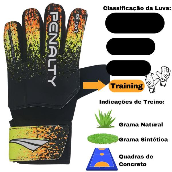 Imagem de Luva de Goleiro Futebol Adulto Training Delta I XXIII Penalty Oficial