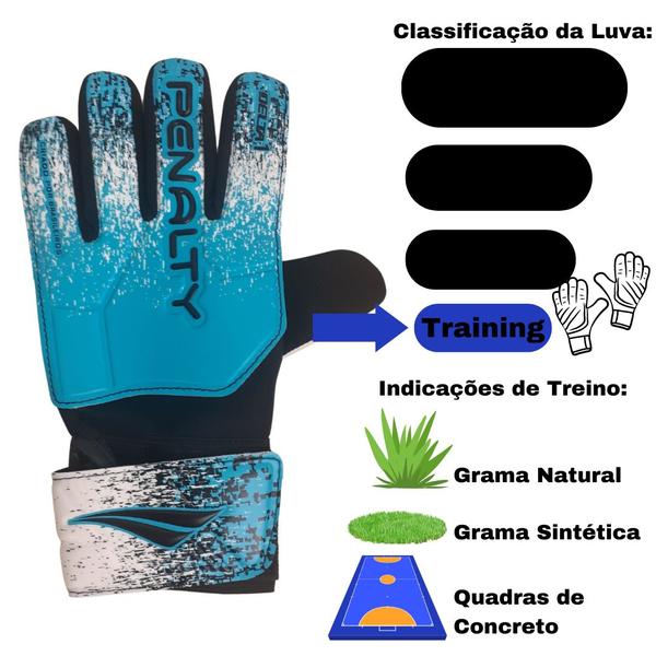 Imagem de Luva de Goleiro Futebol Adulto Training Delta I XXIII Penalty Oficial