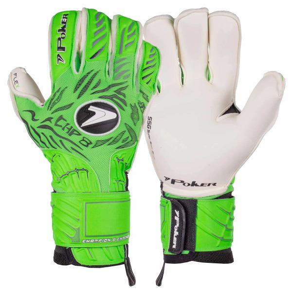 Imagem de Luva de Goleiro Futebol de Campo Profissional Champion 8 Extended - Verde e Preto