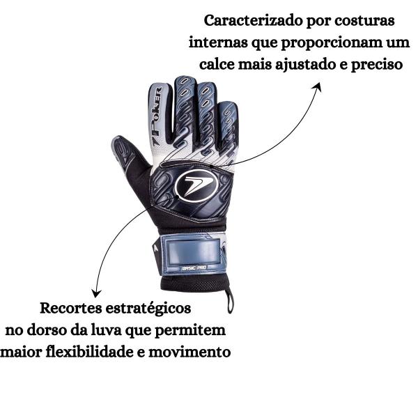 Imagem de Luva de Goleiro Profissional Basic Pro Soft Grip Premium