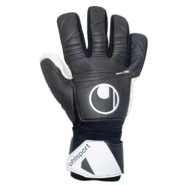 Imagem de Luva De Goleiro Uhlsport Supersoft HN Preto e Branco Luva De Goleiro Uhlsport Supersoft Profissional T10 preta