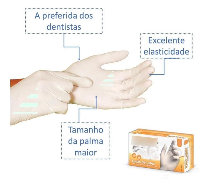 Imagem de Luva De Latex Com Pó Talge 100 un