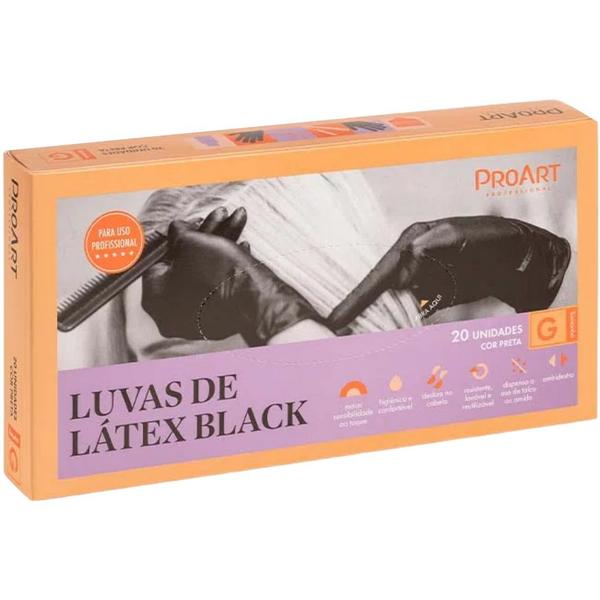 Luva de Látex Grande com 20 unidades - ProArt Imagem de Luva de Látex Grande com 20 unidades - ProArt