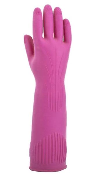 Luva de Látex Longa Rosa Ranhurada 40 CM Volk CA 36368 Imagem de Luva de Látex Longa Rosa Ranhurada 40 CM Volk CA 36368