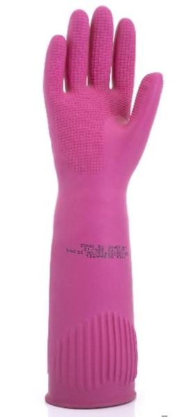 Luva de Látex Longa Rosa Ranhurada 40 CM Volk CA 36368 Imagem de Luva de Látex Longa Rosa Ranhurada 40 CM Volk CA 36368