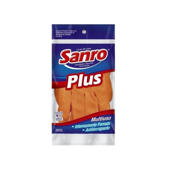 Luva de látex - plus - tamanho m - sanro - 1 par Imagem de Luva de látex - plus - tamanho m - sanro - 1 par