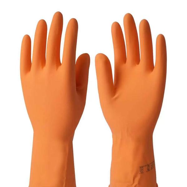 Luva De Látex Sanro Multiuso Laranja Kit 5 Imagem de Luva De Látex Sanro Multiuso Laranja Kit 5