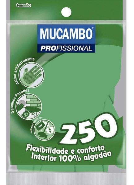 Imagem de Luva De Látex Verde Forrada Mucambo 8,5 G