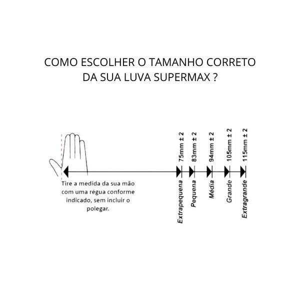 Imagem de Luva de Nitrilo Preta s/ pó cx c/100 - Supermax