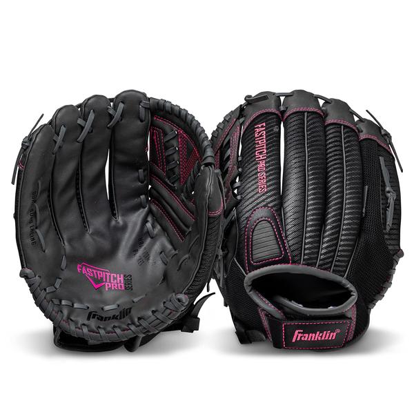 Imagem de Luva de softball Franklin Sports Fastpitch - Fastpitch Pro - Luva de softball adulto e juvenil - campo interno e externo - rosa 30,5 cm - arremesso para a mão esquerda