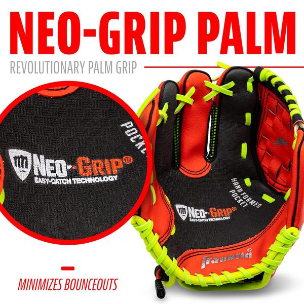 Imagem de Luva de teeball Franklin Sports Neo-Grip em material sintético de 9 cm