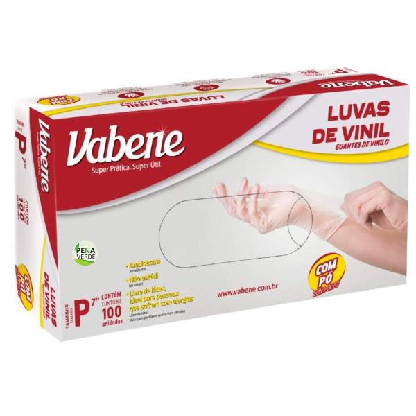 Imagem de Luva de Vinil Descartável Caixa 100 Unidades Vabene Profissional Padaria Salão Beleza