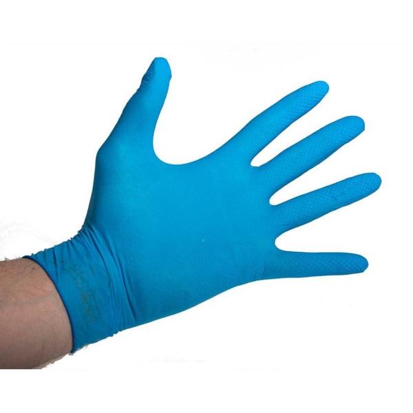 Luva Descartável Nitrilica Azul Tam.G com 50 peças 12123090109 - Lalan Imagem de Luva Descartável Nitrilica Azul Tam.G com 50 peças 12123090109 - Lalan