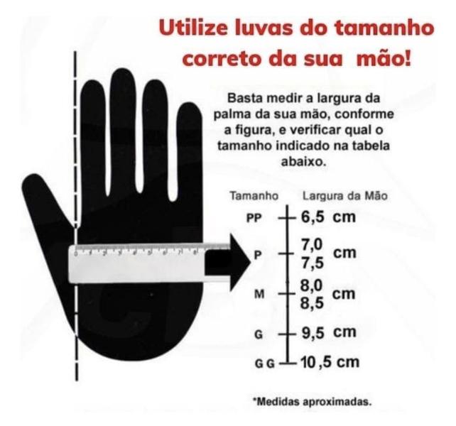 Imagem de Luva descartavel nitrilica m 10 cx 100un procedimento preta